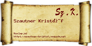 Szautner Kristóf névjegykártya