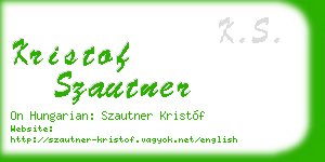 kristof szautner business card